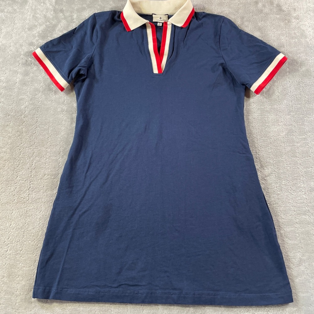 Tuckernuck Navy Polo Mini Dress with Red and White Trim